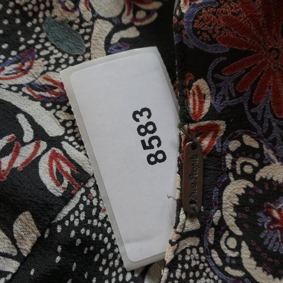 Free People Mini Dress Women Medium Floral Lightweight Baby Doll Drawstring Boho - Picture 11 of 11